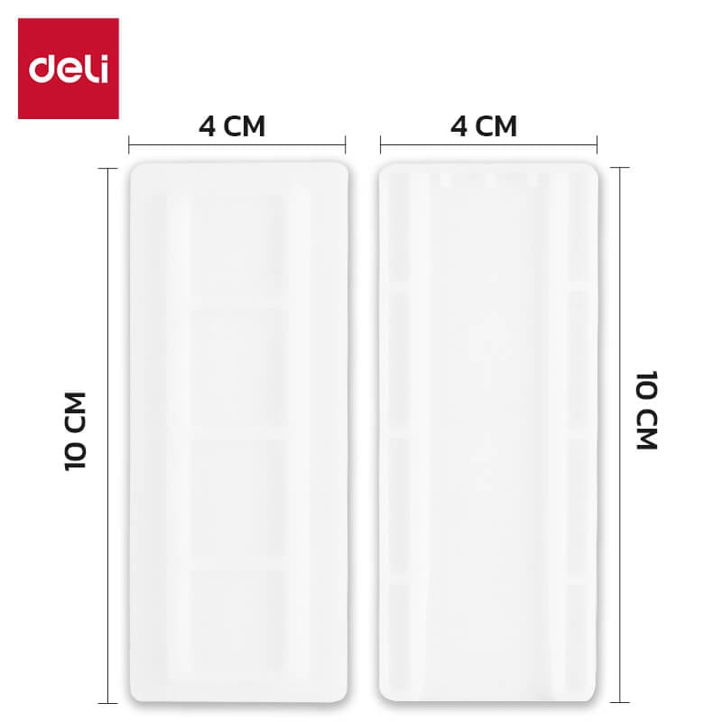 ที่ยึดปลั๊กพ่วง Deli VS6205-WH-01 สีขาว 4x10x0.6 cm